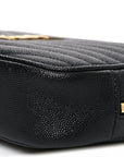 Grain De Poudre Matelasse Monogram Mini Lou Camera Bag Black