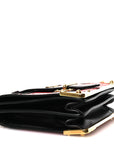 City Calfskin Ostrich Cahier Bag Fuoco Black