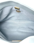 Lambskin Quilted Large CHNL 19 Flap Light Blue