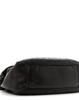 Lambskin Quilted Flap Shoulder Bag Black