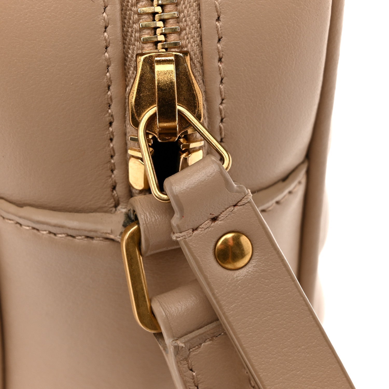 Calfskin Matelasse Monogram Lou Camera Bag Dark Beige