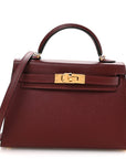 Madame Calfskin Mini Kelly Sellier 20 Rouge H
