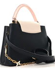 Taurillon Flower Chain Capucines MM Black Cream Pink