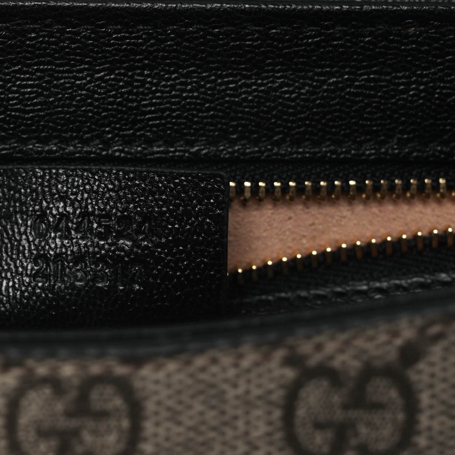 GG Supreme Monogram Calfskin Small Padlock Messenger Shoulder Bag Beige Black Cuir