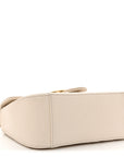 Calfskin Matelasse Mini GG Marmont Top Handle Shoulder Bag White