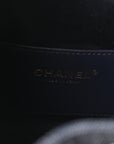 Denim Quilted Mini CHNL 25 Handbag Dark Blue