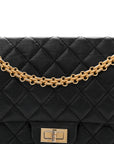 Aged Calfskin Quilted 2.55 Reissue 225 Flap Black