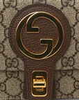 GG Supreme Monogram Textured Dollar Calfskin Blondie Belt Bag Beige Ebony New Acero