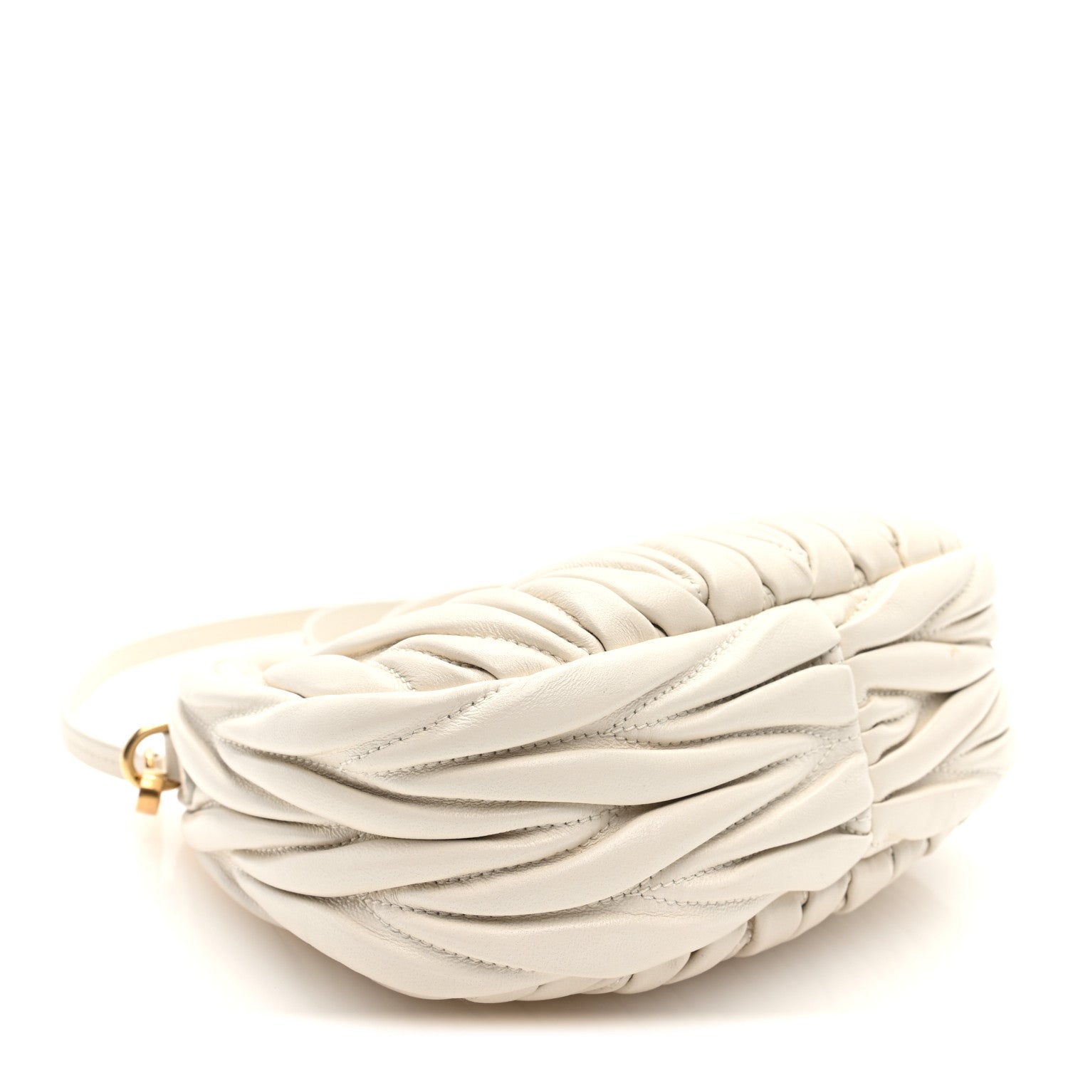 Nappa Matelasse Mini Wander Hobo White