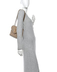 Calfskin Y Quilted Monogram Small Loulou Chain Satchel Dark Beige