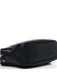Pebbled Calfskin Small Soho Disco Bag Black