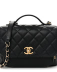 Caviar Quilted Medium Business Affinity Flap Black