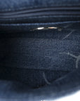 Denim CC Quilted Mini Square Flap Blue