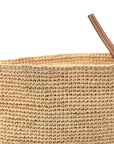 Calfskin Raffia Paulas Ibiza Pochette Bag Natural Tan