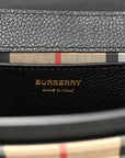 Grainy Calfskin Vintage Check Note Crossbody Bag Black