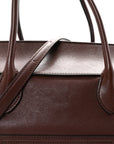 Supple Shiny Lambskin Medium New Luggage Brick