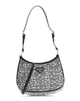 Satin Crystal Cleo Adjustable Strap Shoulder Bag Metal