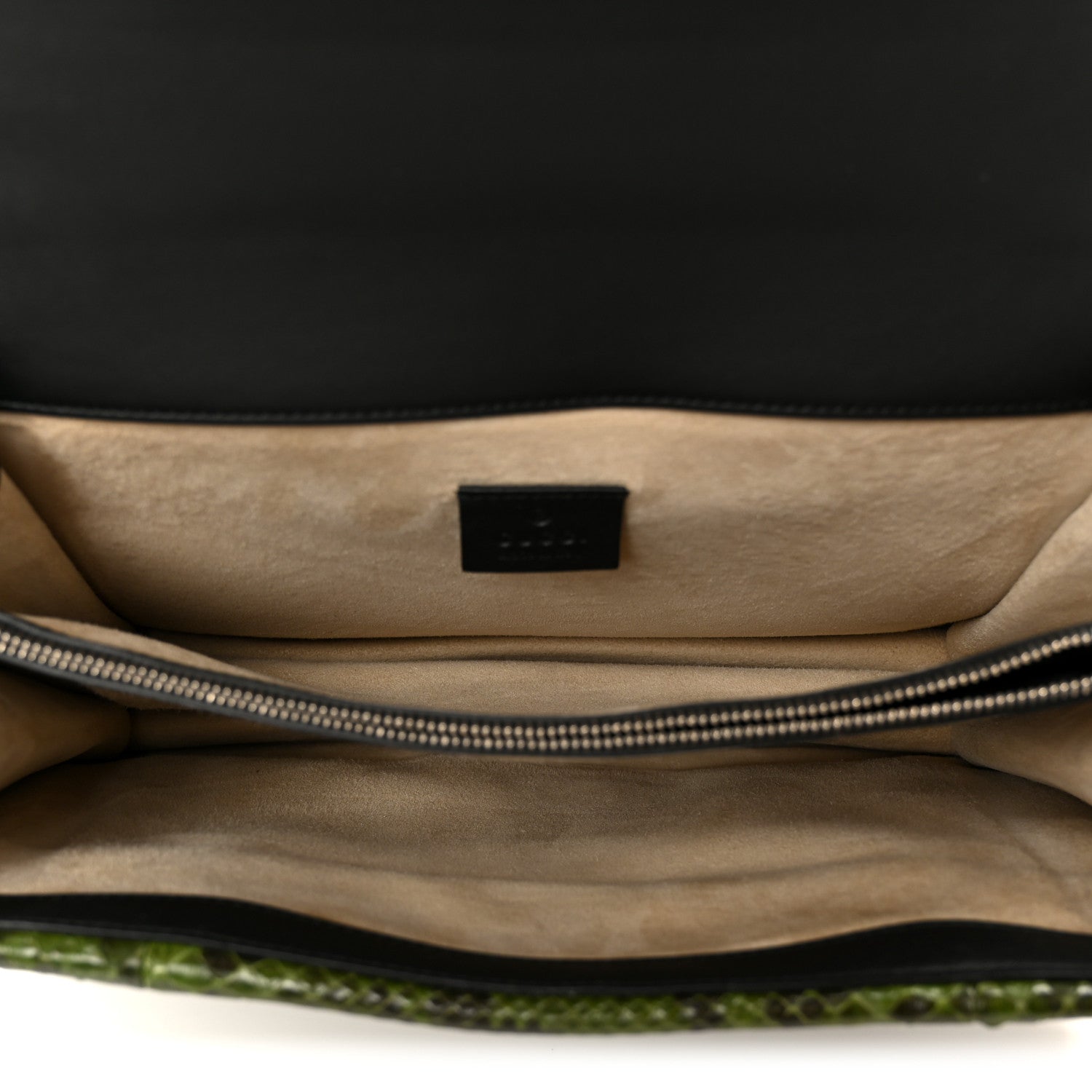 GG Supreme Monogram Snakeskin Medium Dionysus Shoulder Bag Green