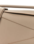 Calfskin Large Puzzle Edge Bag Sand