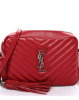Calfskin Matelasse Monogram Lou Camera Bag Rouge Eros