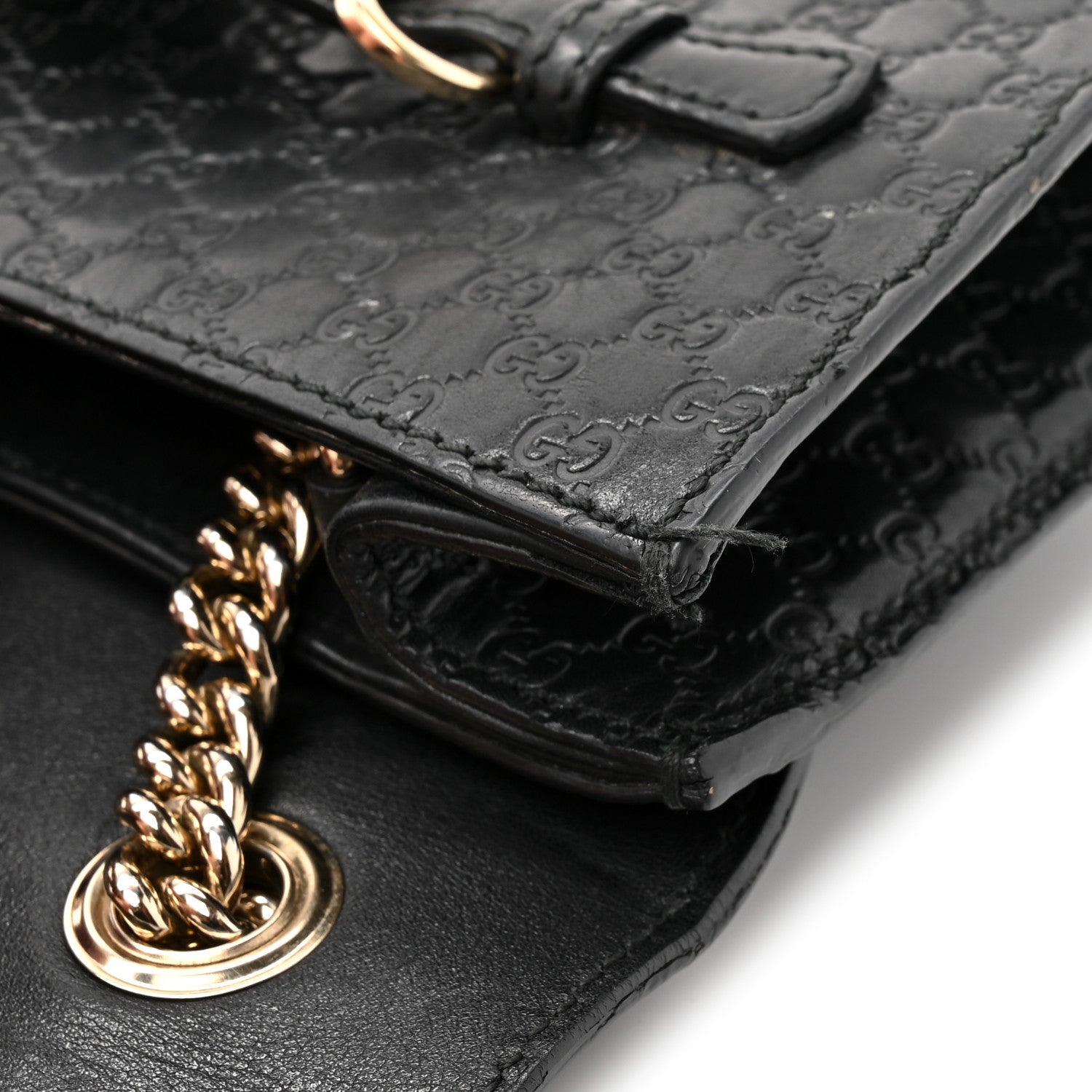 MicroGCCIssima Mini Emily Chain Shoulder Bag Black