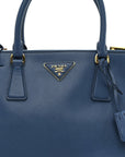 Saffiano Small Galleria Double Zip Tote Cobalto