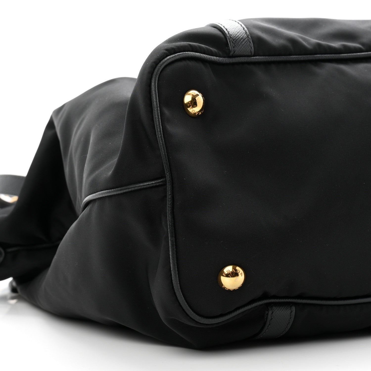 Saffiano Tessuto Nylon Shopping Tote Black