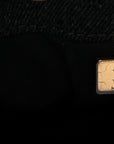 Washed Denim Quilted Small CHNL 25 Handbag Black