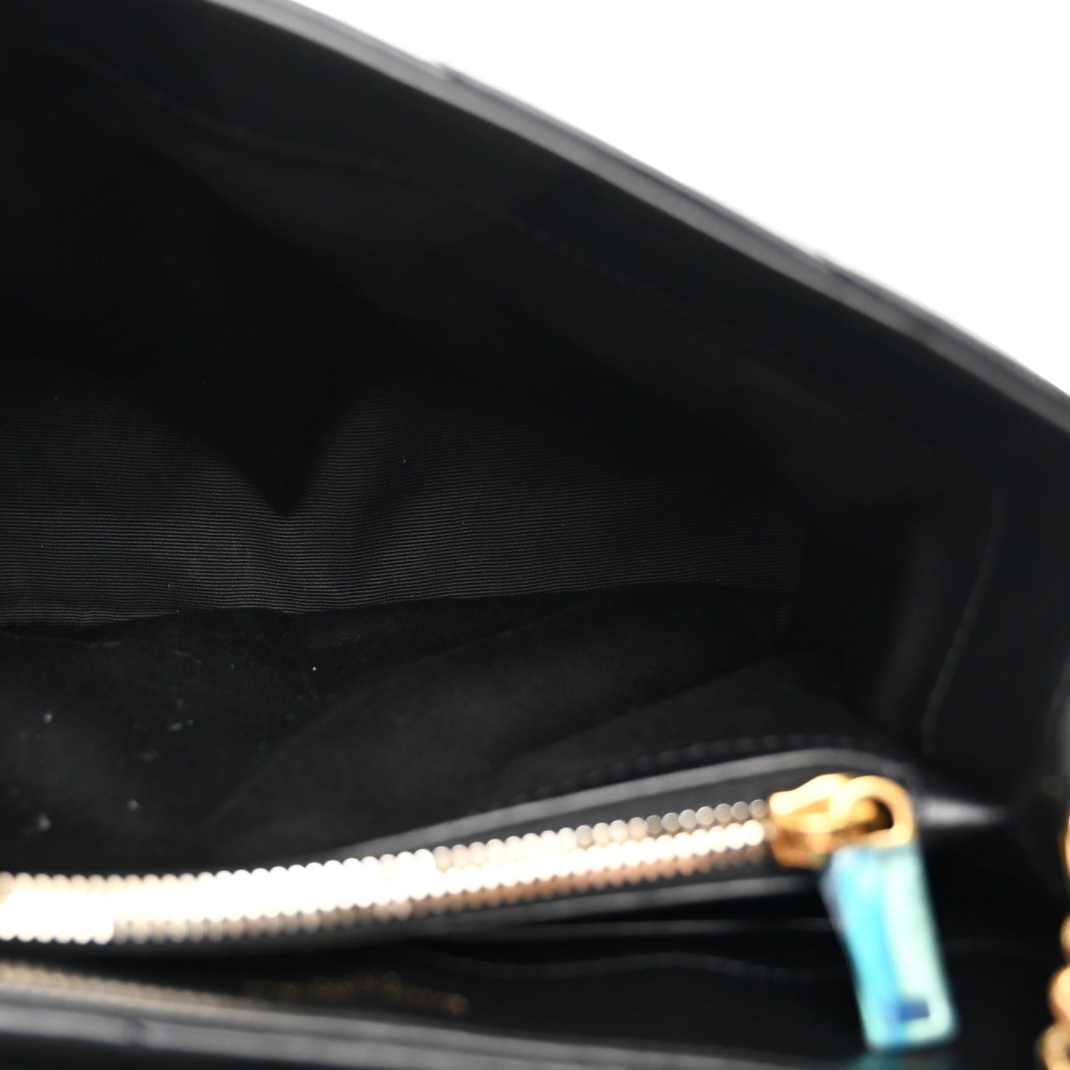 Calfskin Y Quilted Monogram Small Loulou Chain Satchel Black