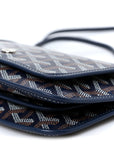 Goyardine Plumet Wallet Clutch Navy