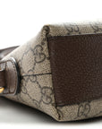 GG Supreme Monogram Textured Dollar Calfskin Web Small Ophidia Dome Shoulder Bag Beige Ebony New Acero