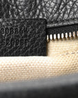 Pebbled Calfskin Small Soho Disco Bag Black