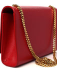 Grain De Poudre Medium Monogram Kate Satchel Red