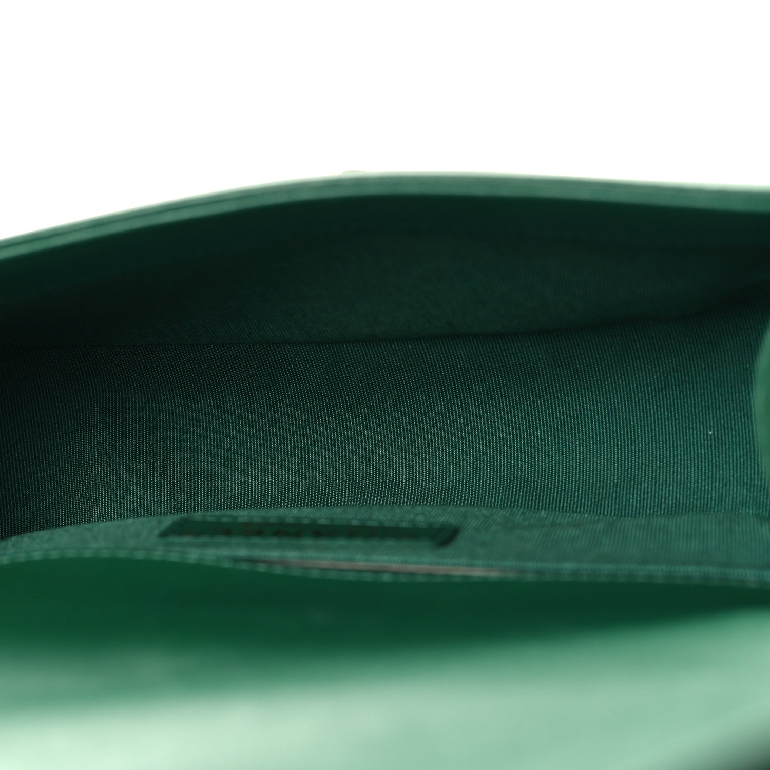 Lambskin Quilted Small Boy Flap Green