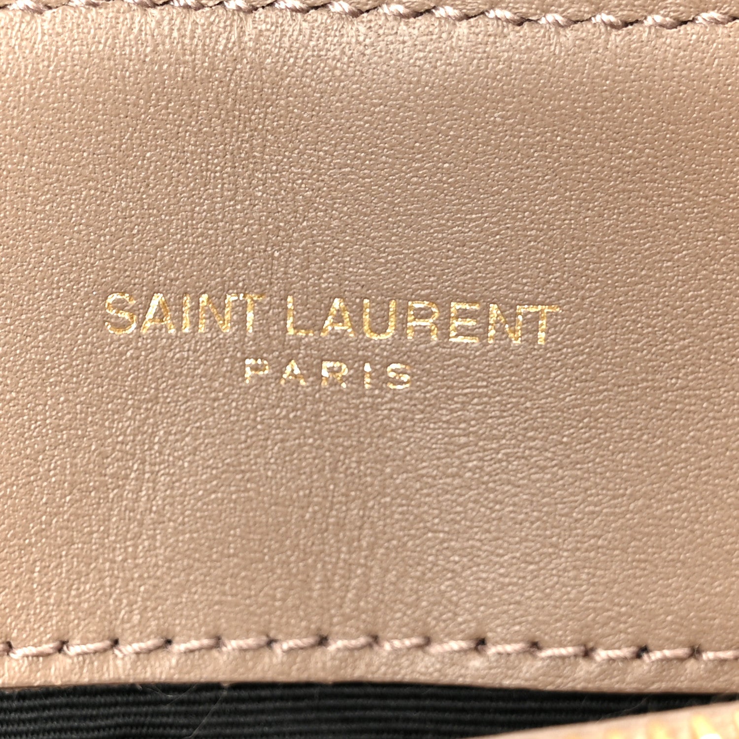 Suede Y Quilted Monogram Medium Loulou Chain Satchel Taupe