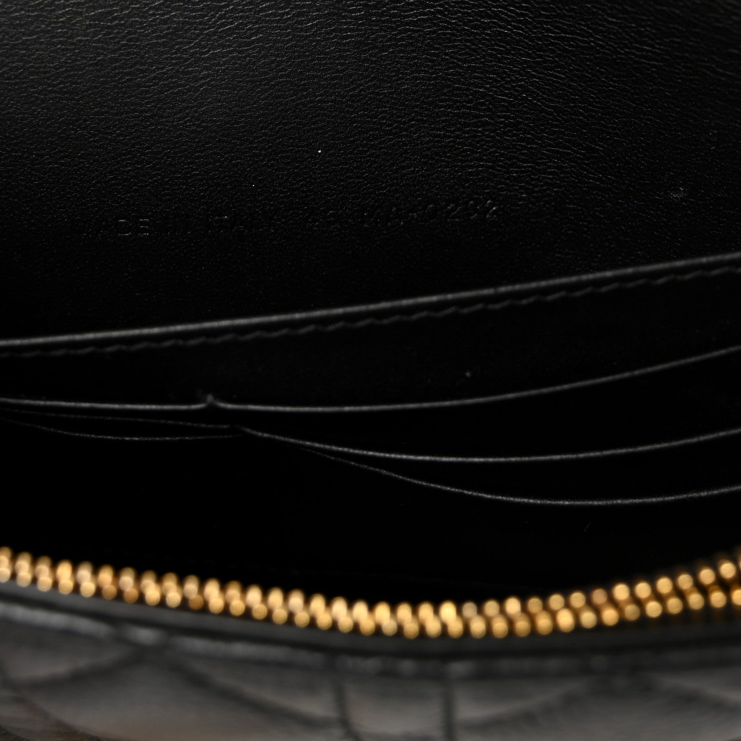 Supple Calfskin Caro Pouch with Chain Black