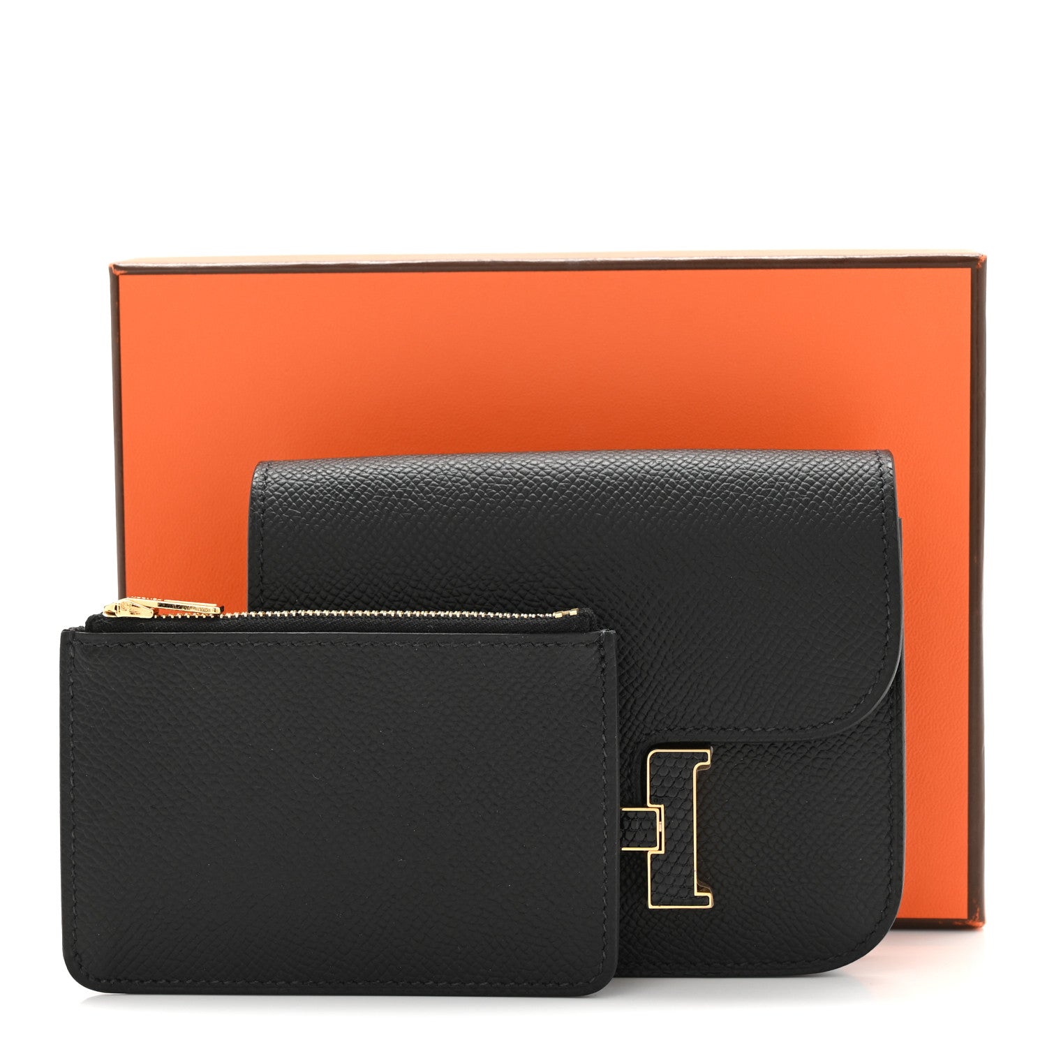 Epsom Lizard Constance Slim Wallet Black