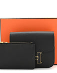 Epsom Lizard Constance Slim Wallet Black