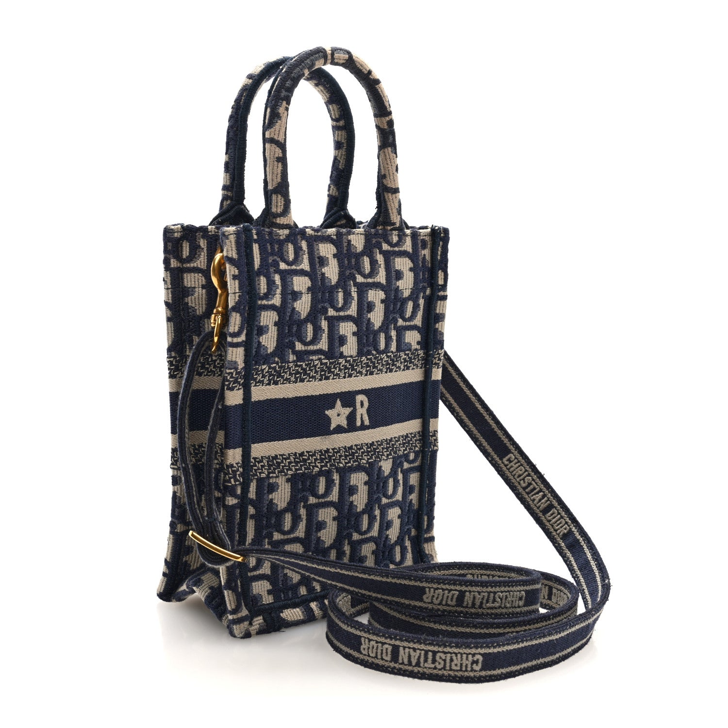 Oblique Mini Book Tote Phone Bag Blue