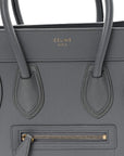 Baby Drummed Calfskin Micro Luggage Kohl