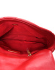 Lambskin Quilted Medium CHNL 19 Flap Red