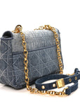 Denim Cannage Small Caro Bag Blue