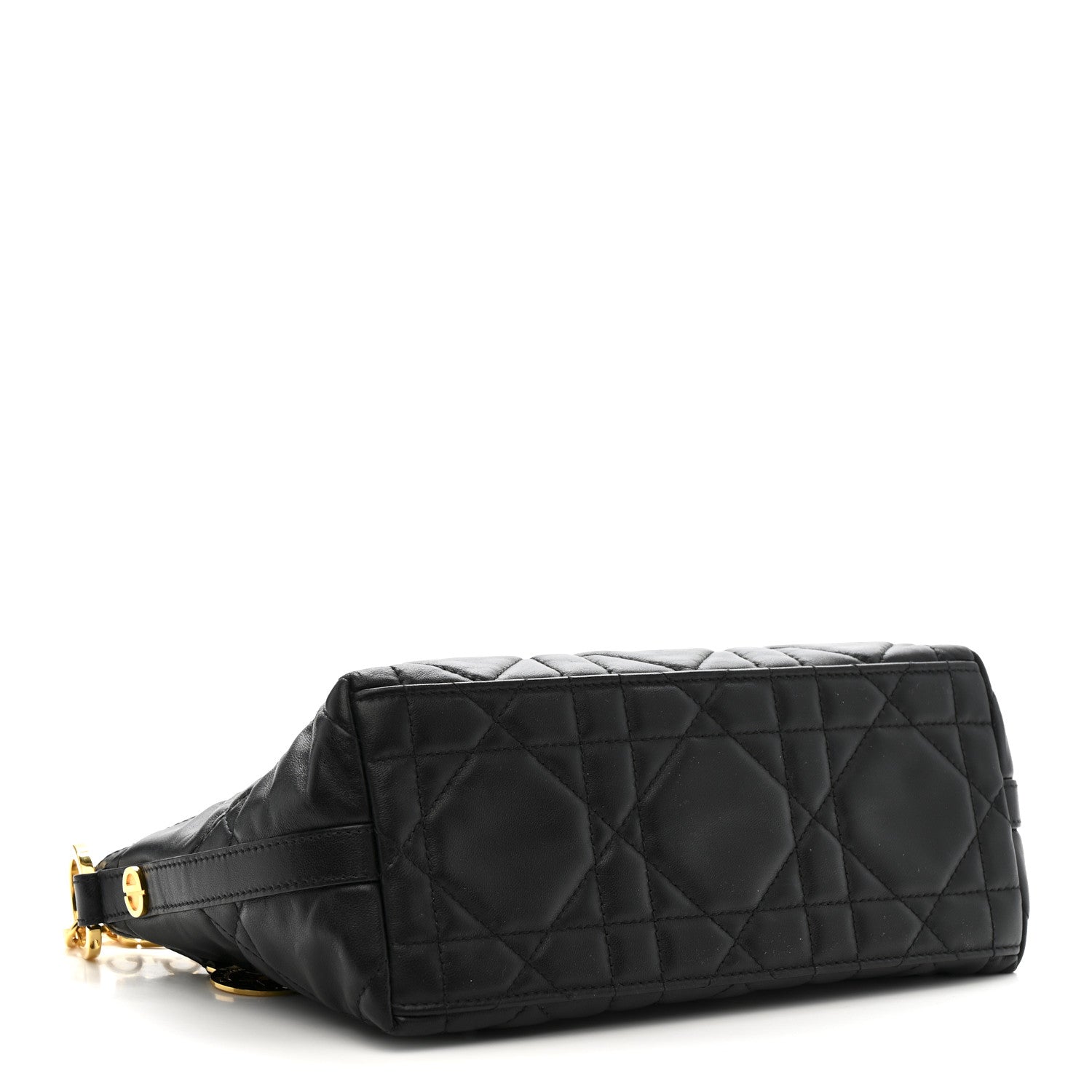 Lambskin Macrocannage D1ORStar Hobo Bag Black