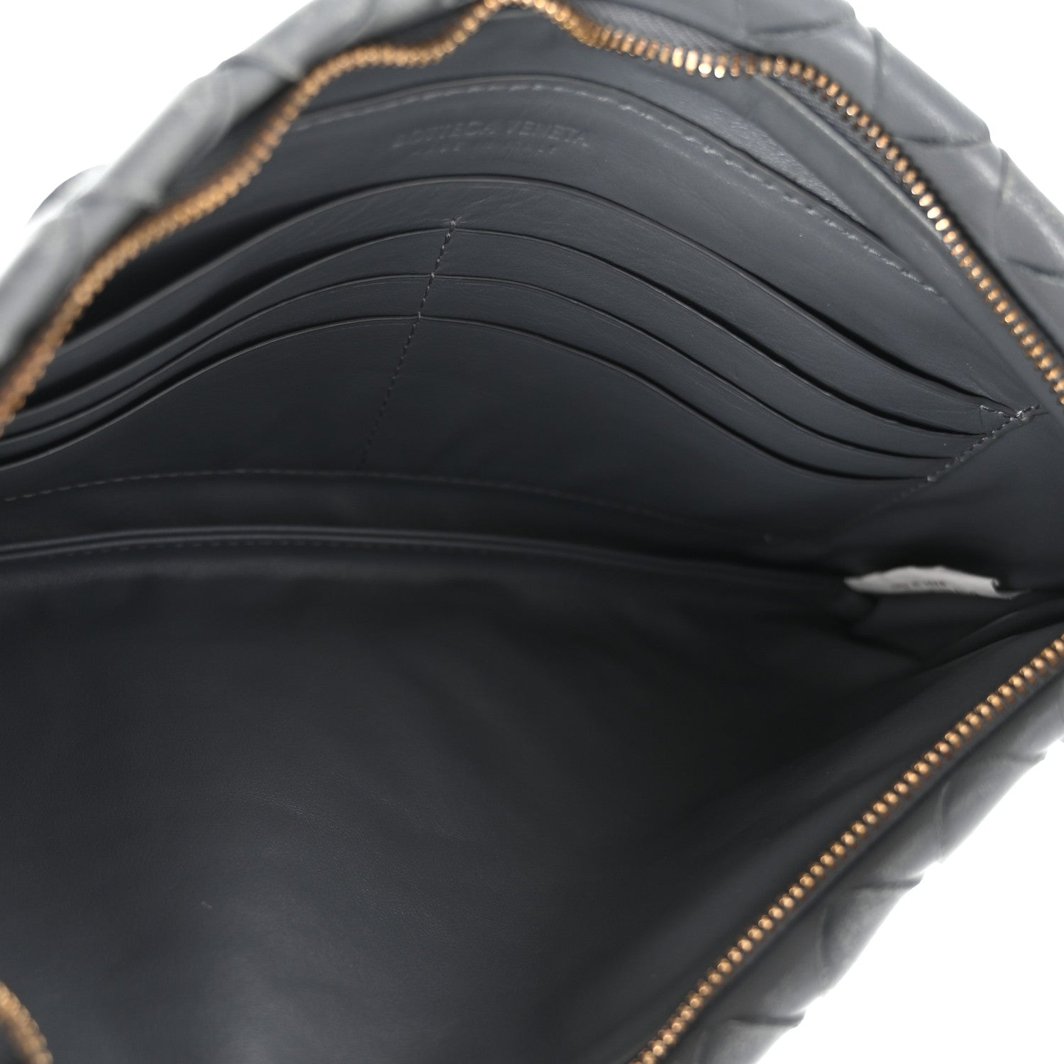 Nappa Intrecciato Small Zip Pouch Thunder