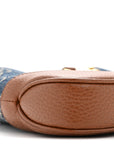New Denim GG Monogram Calfskin Mini Jackie 1961 Hobo Blue Tea Cuir