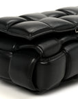 Nappa Maxi Intreccio Padded Cassette Crossbody Bag Black