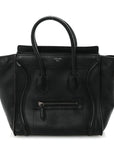 Drummed Calfskin Micro Luggage Black