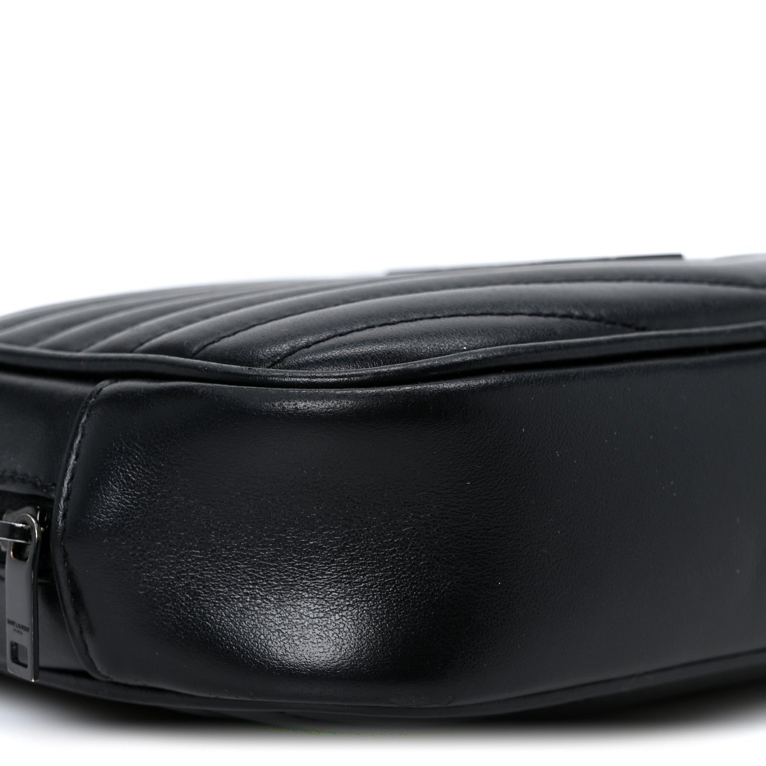 Calfskin Matelasse Monochrome Monogram Mini Lou Camera Bag Black