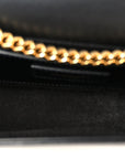 Smooth Calfskin Medium Classic Monogram Kate Tassel Satchel Black