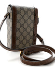 GG Supreme Monogram Mini Horsebit 1955 Crossbody Bag Beige Brown Sugar